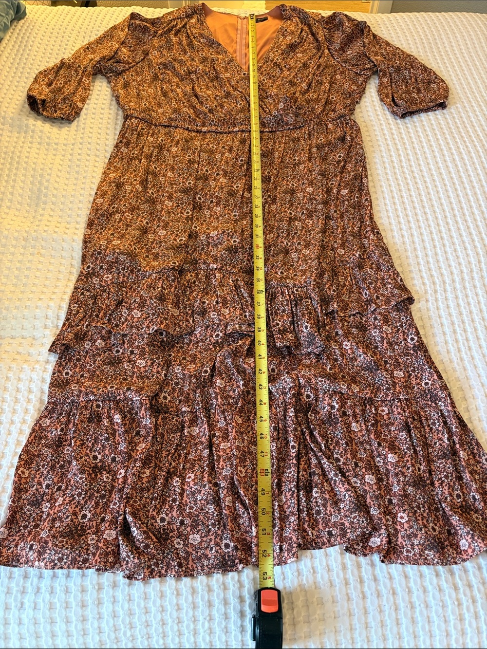 Lane Bryant Mauve BOHO Preppy Festival Floral Maxi Dress SZ 22 - Picture 7 of 7